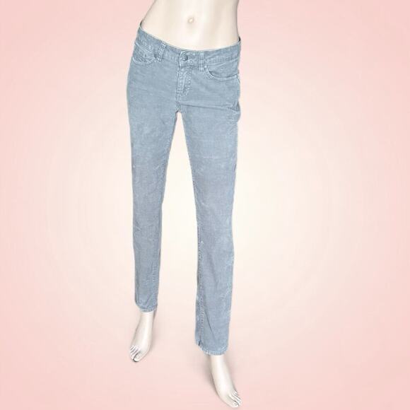 prAna Pants Women Size 4 Grey Trinity Corduroy Skinny Organic Cotton Blend - Picture 2 of 9